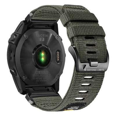 26mm Quick Release Strap for Garmin Fenix 8 Pro MicroLED 51mm / 8 Pro AMOLED 51mm / quatix 8 51mm Nylon Woven Tactical Watch Band - Army Green