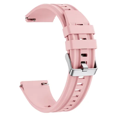 Bracelet de montre à dégagement rapide pour Huawei Watch GT 6 Pro 46mm Bracelet de sport en silicone à double fente - Rose