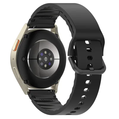 Quick-Release-22mm Silicone Watch Band for Huawei Watch GT 7 46mm / Watch GT 6 / 5 Pro / 5 / 4 46mm / Samsung Galaxy Watch3 45mm Solid Color Quick Release Strap - Black