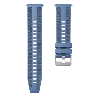 22mm Watch Band For Huawei Watch GT 5 46mm  /  Garmin Forerunner 570 47mm  /  970  /  265  /  255  /  745 Nylon Woven Coated Silicone Strap - Baby Blue