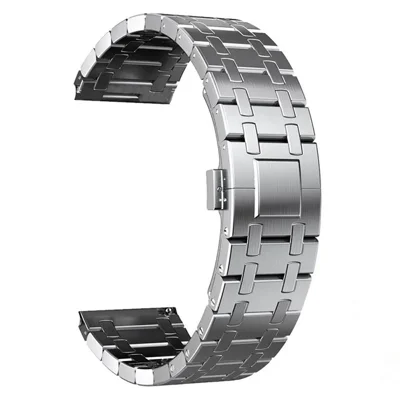Quick-Release-22mm Titanium Alloy Band for Huawei Watch GT 7 46mm / Watch GT 6 / 6 Pro / 5 / 5 Pro / 4 / 3 / 2 46mm Butterfly Clasp Watch Strap - Silver