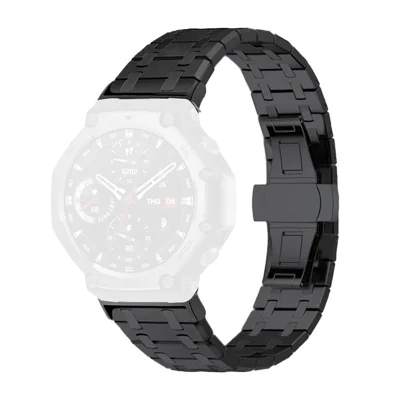 Titanlegierung Band für Huami Amazfit T-Rex Pro A1918 Schmetterlingsverschluss Armband - Schwarz