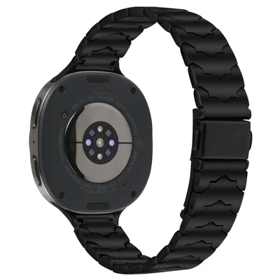 Bat Design Black Watch Strap for Samsung Galaxy Watch9 40mm / 44mm /  Watch8 44mm / 40mm / 8 Classic 46mm Stainless Steel Adjustable Band with Folding Clasp