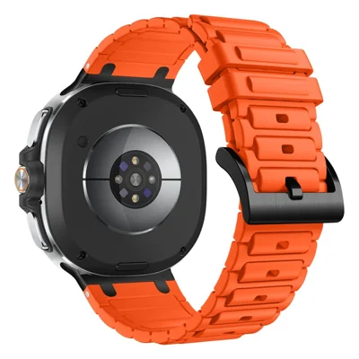 Thickened Silicone Strap for Samsung Galaxy Watch8 44mm / 40mm / 8 Classic 46mm Watch Band - Orange