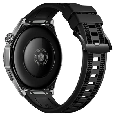 22mm Composite Nylon Silicone Band for Huawei Watch GT 6  /  5 Pro  /  5 46mm Quick Release Button Watch Strap - Black