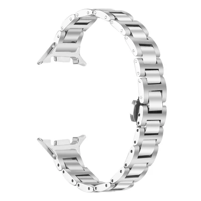 Watch Band For Samsung Galaxy Watch9 40mm / 44mm /  Watch8 44mm  /  40mm  /  Watch8 Classic 46mm Butterfly Clasp Stainless Steel Silver Strap