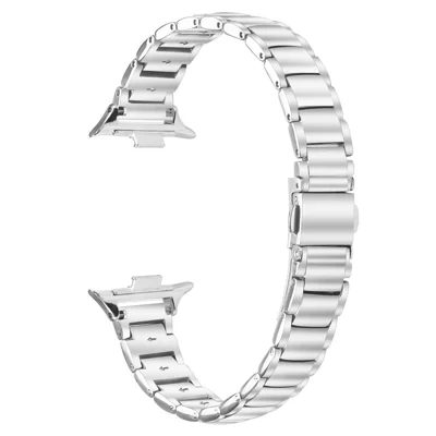 Für Xiaomi Redmi Watch 5 / 4 Silberner Edelstahlarmband-Faux-Dreikugel-Armband