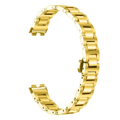 Horlogeband voor Huawei Band 10 / 9 / 8 Vlindergesp Roestvrijstalen Gegalvaniseerd Bandje - Goud