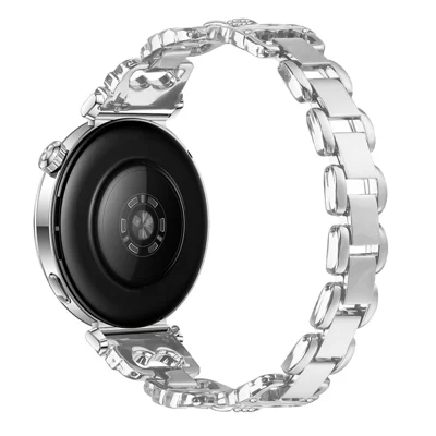Zinc Alloy Watch Band for Huawei Watch GT 6 41mm / GT 5 41mm / GT 4 41mm Rhinestone Inlaid Replacement Metal Strap - Silver