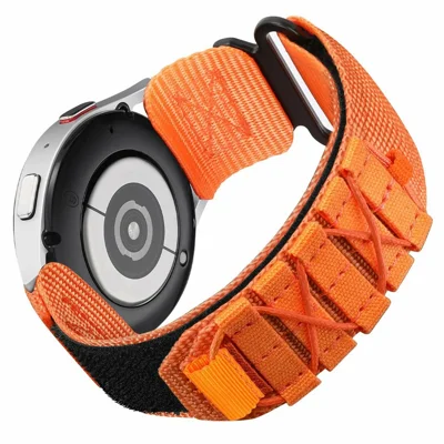 Nylon Watch Band for Huami Amazfit GTR 3 Pro Magic Tape Strap Military Style - Orange