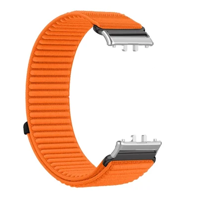 For Honor Watch X5 Watch Band Rugged Mountain Texture Magic Tape Nylon Strap - Orange