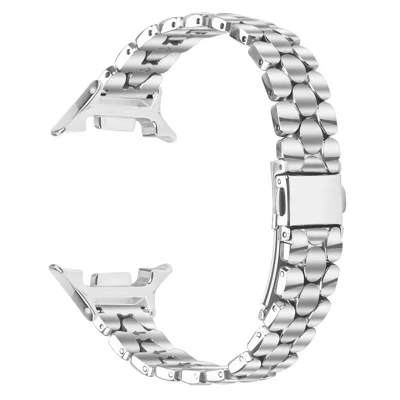 Metal Watch Band for Samsung Galaxy Watch9 40mm / 44mm /  Watch8 Classic 46mm / Watch8 44mm / 40mm Pearl-Shape Stainless Steel Silver Wrist Strap