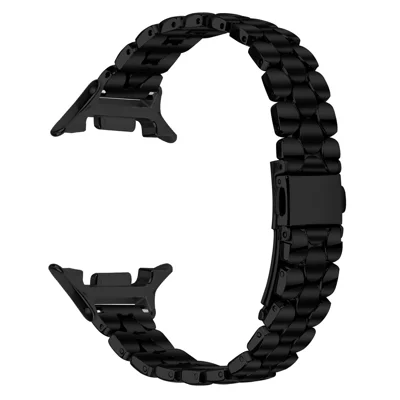 Watch Band for Samsung Galaxy Watch9 40mm / 44mm /  Watch8 Classic 46mm / Watch8 44mm / 40mm Pearl-Shape Stainless Steel Black Wrist Strap