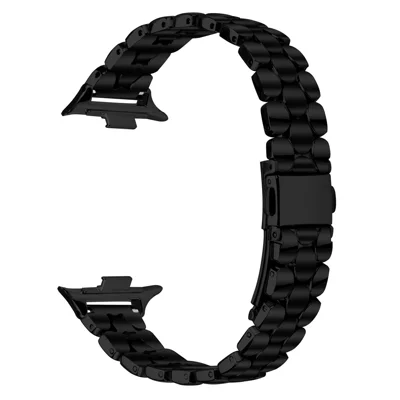 For Xiaomi Smart Band 10 Pro / 9 Pro / 8 Pro / Redmi Watch 6 / 5 / 4 Watch Band Pearl-Shape Stainless Steel Black Wrist Strap