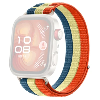 Colored Loop Nylon Strap for Huawei Watch Fit 4 Pro / Fit 4 / Fit 3 Magic Tape Closure Watch Band - Multi-color
