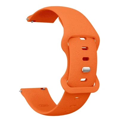 18mm Silicone Watch Band for Huawei Watch GT 6 41mm / GT 5 41mm / GT 4 41mm Litchi Texture Strap with Butterfly Buckle - Orange