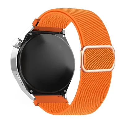 Quick-Release-22mm Nylon Watch Band for Huawei Watch GT 7 46mm / Watch GT 5 Pro 46mm / Samsung Galaxy Watch3 45mm Wrist Strap with Metal Buckle - Orange