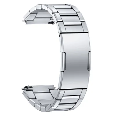 Quick-Release-22mm Titanium Alloy Watch Band for Huawei Watch GT 7 46mm / Watch GT 6 / 6 Pro / 5 / 5 Pro / 4 / 3 / 2 46mm Butterfly Clasp Quick Release Strap - Silver