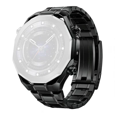 Quick-Release-22mm 5-Bead Titanium Alloy Band for Huawei Watch GT 7 46mm / GT 6 46mm / GT 6 Pro 46mm Detachable Watch Strap - Black