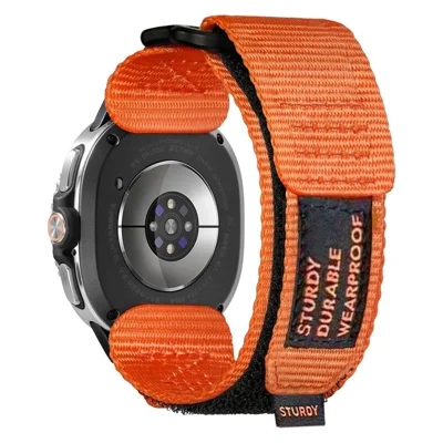 Woven Nylon Sport Band For Samsung Galaxy Watch Ultra2 47mm / Watch Ultra (2025) 47mm / Watch Ultra 47mm Quick Release Adjustable Strap - Orange