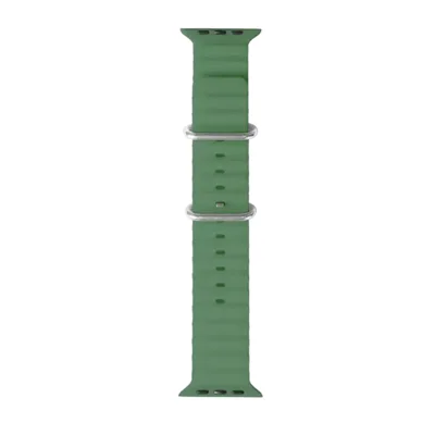 COTECI W96 Silicone Strap for Apple Watch Ultra 4 3 2 1 49mm / Series 12 11 10 46mm / 9 8 7 45mm / SE3 SE2 SE 6 5 4 44mm / 3 2 1 42mm Replacement Adjustable Watchband - Green