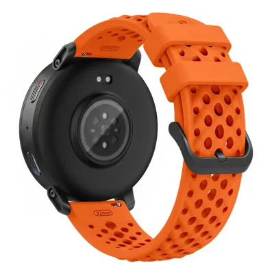 Silicone Strap for Huami Amazfit Active Max / Huawei Watch GT 6 46mm / GT 5 46mm 22mm Holes Design Breathable Watch Band - Orange