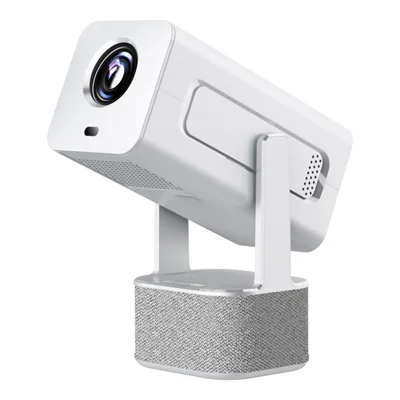 IMC360 1GB+8GB LCD Projector Autofocus 1080P HD WiFi 6 Home Cinema Projector, Dual Speakers, Cloth Coating Base - White / EU Plug