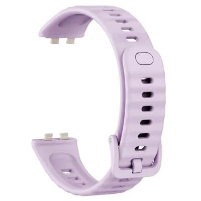 Concave Silicone Strap for Huawei Band 11 / 11 Pro / 11 NFC / 11 Pro NFC Quick Release Sports Watch Band - Light Purple