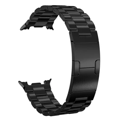 Electroplated Stainless Steel Strap for Samsung Galaxy Watch9 40mm / 44mm /  Watch8 44mm  /  40mm  /  Watch8 Classic 46mm Metal Band with Turtle Back Buckle - Black