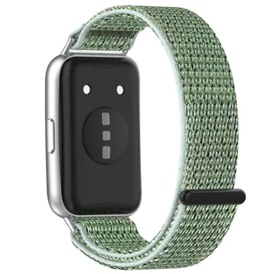 Nylon Loop Strap for Huawei Band 11 / 11 Pro / 11 NFC / 11 Pro NFC Magic Tape Sport Watch Band - Lake Green