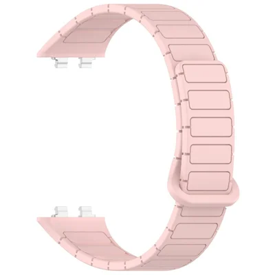 Silicone Strap with Magnetic Clasp for Huawei Band 11  /  11 NFC  /  11 Pro  /  11 Pro NFC Sports Watch Band Replacement - Pink