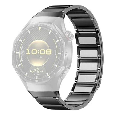 For Huawei Watch GT 6 Pro 46mm Stainless Steel Strap  Magnetic Buckle Quick Release Metal Watch Band - Titanium Grey