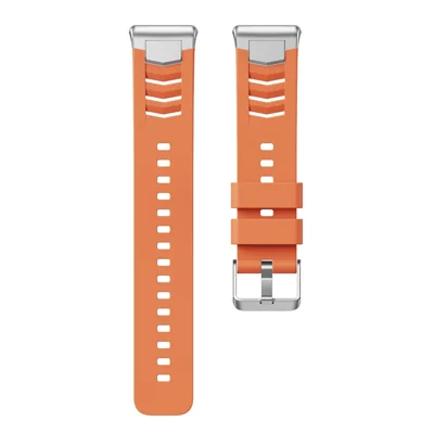 Silicone Strap for Huawei Band 11 Pro NFC / 11 NFC / 11 Pro / 11 Diamond-shaped Breathable Watch Band with Metal Connector - Orange