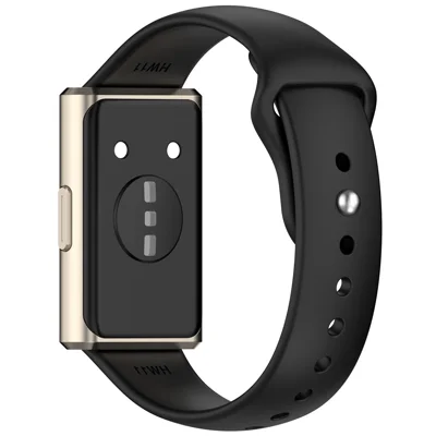Silicone Strap for Huawei Band 11 / 11 Pro / 11 NFC / 11 Pro NFC Metal Buckle Sport Watch Band Replacement - Black