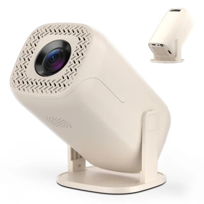 Mini-Beamer mit 2,1-Zoll-Bildschirm, 180 ANSI-Lumen, 8K-Decodierung, automatische Keystone-Korrektur, über 500 kostenlose Kanäle, Heimkino-Beamer – EU-Stecker