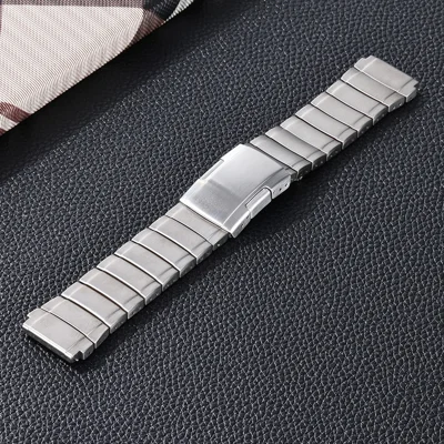 Quick-Release-22mm Titanium Alloy + Silicone Band for Huawei Watch GT 7 46mm / Oppo Watch X3 / Watch X2 / Watch X / Watch 4 Pro / OnePlus 2 Quick Fit Metal Watch Strap - Silver