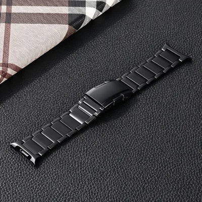 Titanium Alloy Strap for Samsung Galaxy Watch9 40mm / 44mm / Watch8 Classic 46mm / Watch8 44mm / 40mm Metal Watch Band with Turtle Shell Buckle - Black