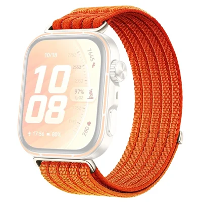 Strap for Huawei Watch Fit 5 Pro / Fit 5 / Fit 4 Pro / Fit 4 / Fit 3 Nylon Breathable Woven Band Replacement Wristband - Orange
