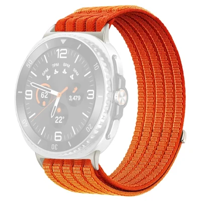 Strap for Samsung Galaxy Watch8 44mm / Watch8 40mm / Watch8 Classic 46mm Nylon Breathable Woven Band Replacement Wristband - Orange