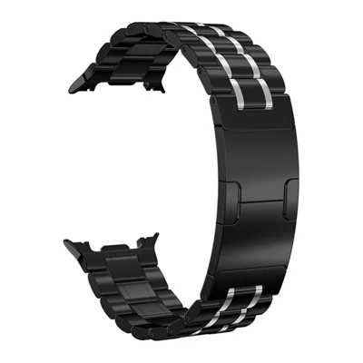 Metal Watch Strap for Samsung Galaxy Watch9 40mm / 44mm /  Watch8 40mm / Watch8 44mm / Watch8 Classic 46mm Stainless Steel Five-Bead Bracelet Band - Black / Silver