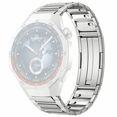 Stainless Steel Strap for Huawei Watch GT 7 46mm / Oppo Watch X / X2 / X3 / Watch 4 Pro / OnePlus Watch 2 Metal Chain Band Quick-Release-22mm Wristband - Silver