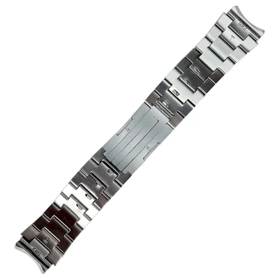 For Huawei Watch GT Runner 2 Titanium Alloy Band Three-Link Chain  Metal Wristband Strap - Silver