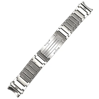Titanlegierter Armband für Huawei Watch GT Runner 2, verstellbares Metallarmband mit Bambusglieder-Design – Silber