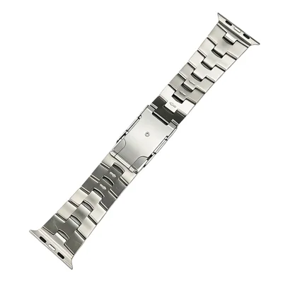 Gurtband für Apple Watch Ultra 3 2 1 49mm / Series 11 10 46mm / 9 8 7 45mm / SE3 SE2 SE 6 5 4 44mm / 3 2 1 42mm Schildkrötenpanzer-Design Titanlegierung Armband - Silber