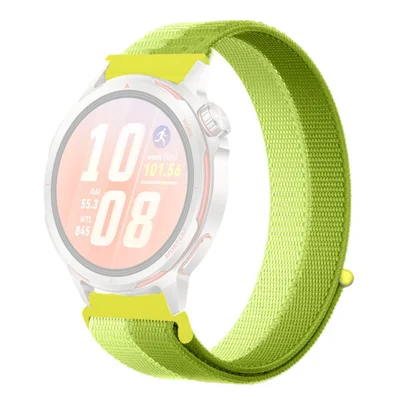 22mm Nylon Loop Watch Strap for Huawei Watch GT 6 46mm / Samsung Galaxy Watch3 45mm / Xiaomi Watch 2 Elastic Sport Band - Green