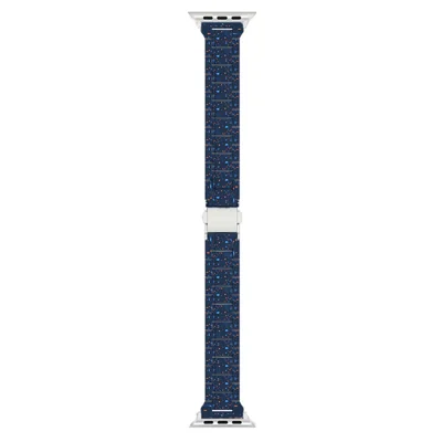 Armband für Apple Watch Series 11 10 42 mm / 9 8 7 41 mm / SE3 SE2 SE 6 5 4 40 mm / 3 2 1 38 mm, Tinten-Spritzer-Muster aus PC, Blau