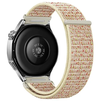 20mm Nylon Sport Loop Band for Samsung Galaxy Watch7 44mm / 40mm / Watch6 Classic 47mm / 43mm Magic Tape Watch Strap - Sakura