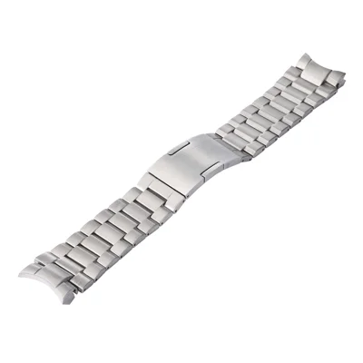 For Huawei Watch Buds 2 Titanium Alloy Band Three-Link Chain  Metal Wristband Strap - Silver
