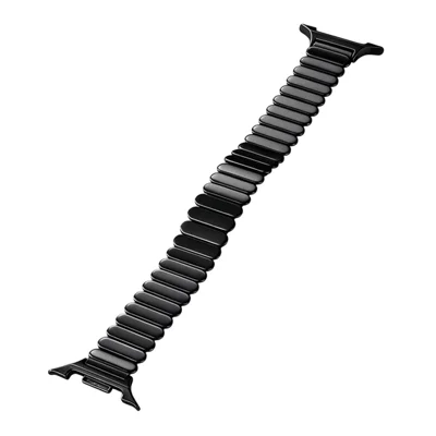 Oval Shape Link Watch Band for Samsung Galaxy Watch9 40mm / 44mm / Watch8 44mm / 40mm / Classic 46mm Stainless Steel Wrist Strap with Butterfly Clasp - Black
