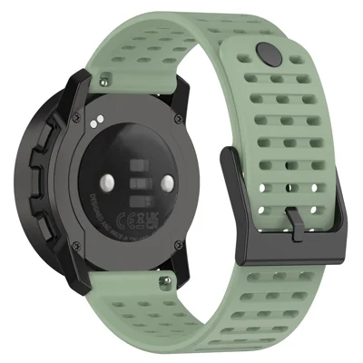 22mm Silicone Watch Strap for Suunto 9 Peak Pro / Huawei Watch GT 6 46mm / GT 5 46mm Sports Replacement Band - Lake Green
